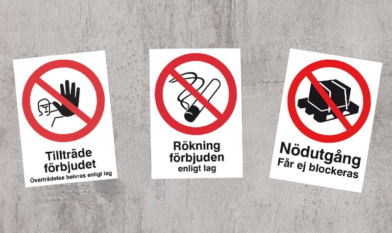 Förbudsskyltar
