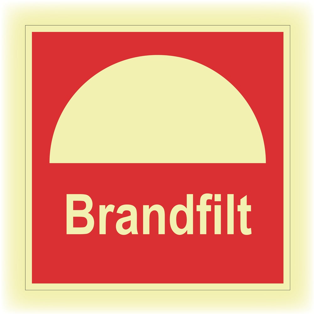 Brandskylt Brandfilt 210x210 mm – Eft. Aluminium