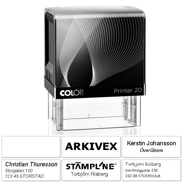 Stämpel 38x14 mm – Colop Printer 20, Svart