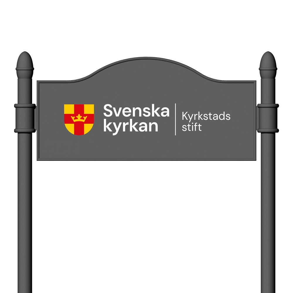 Smidesskylt 750x330 mm – Curved Top