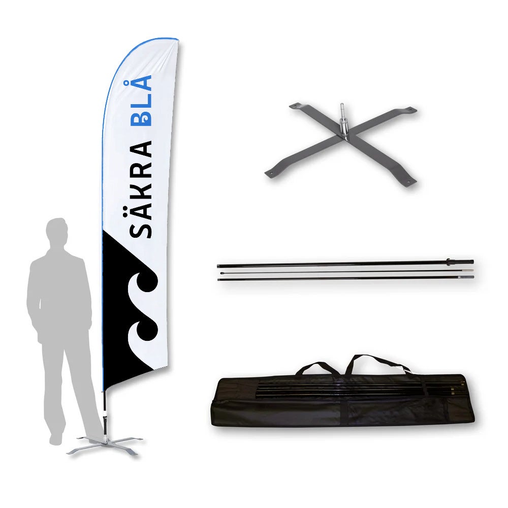 Paket Beachflagga Original 70x340 cm
