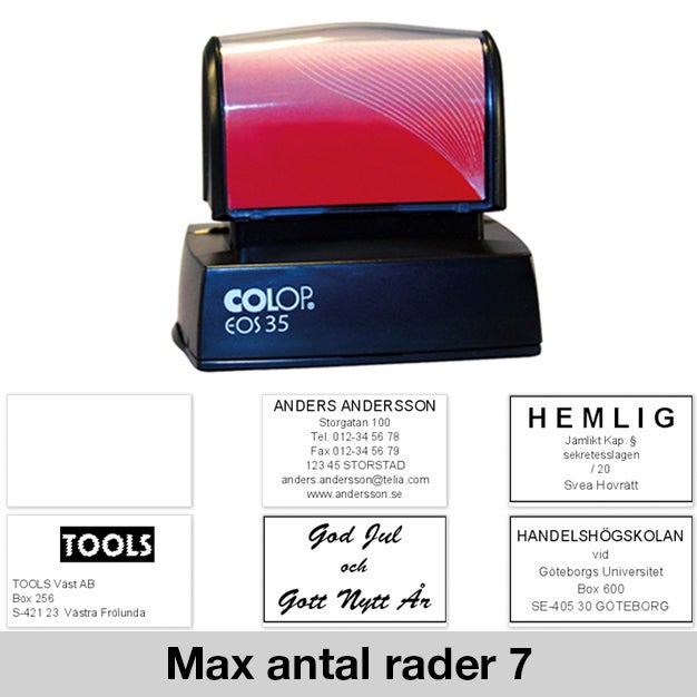 Stämpel 51x30 mm – Colop EOS 35, Blå