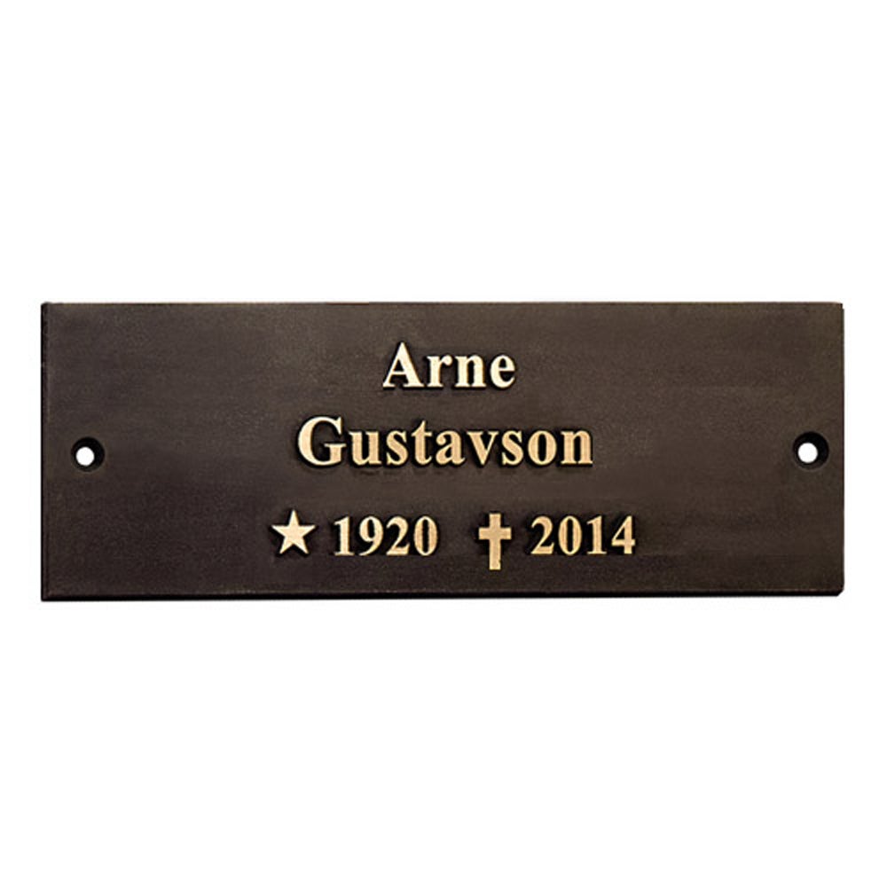 Bronsskylt 190x70 mm – Upphöjd gravyr