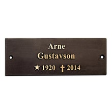 Bronsskylt 190x70 mm – Upphöjd gravyr