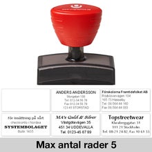 Stämpel 52x23 mm – UniStamp, Blå