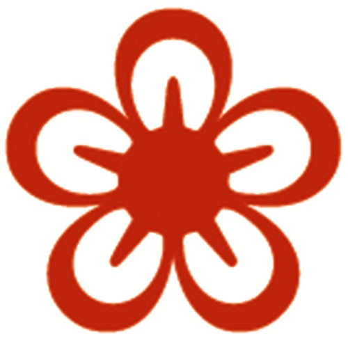 Kontrollstämpel Ø12 mm "Blomma" – Colop Printer, Röd