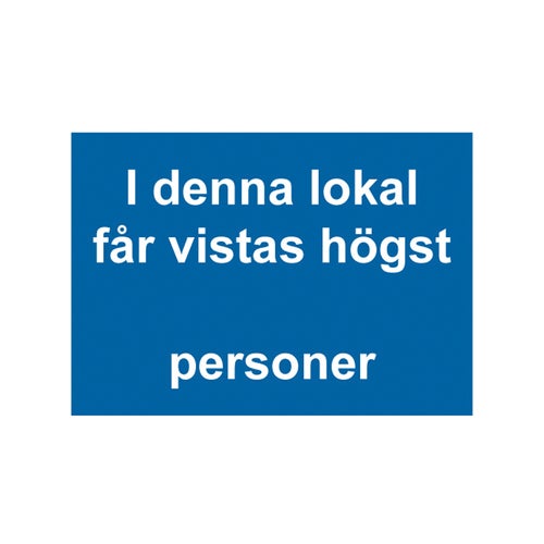 Påbudsskylt I denna 148x210 mm – Plast