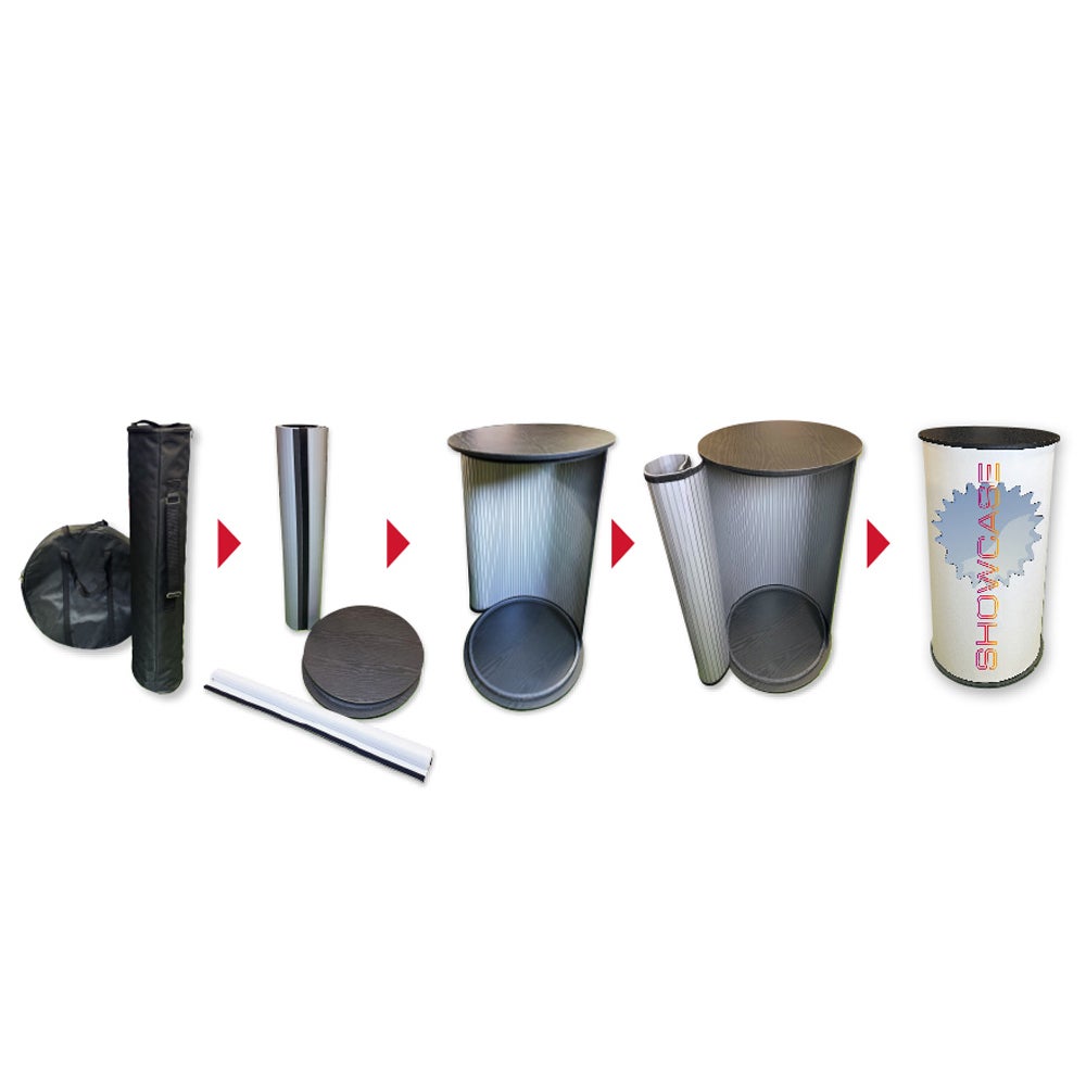 Podie inkl våd i rolltex, 90x149 cm