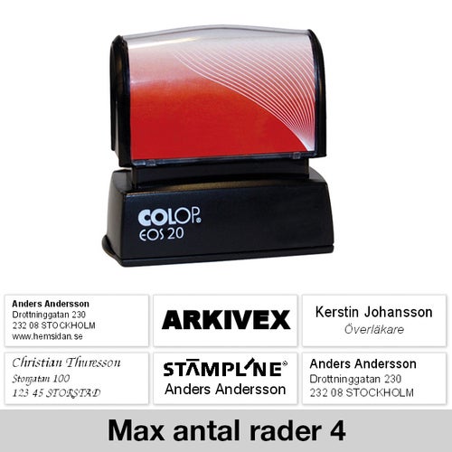 Stämpel 38x14 mm – Colop EOS 20, Grön