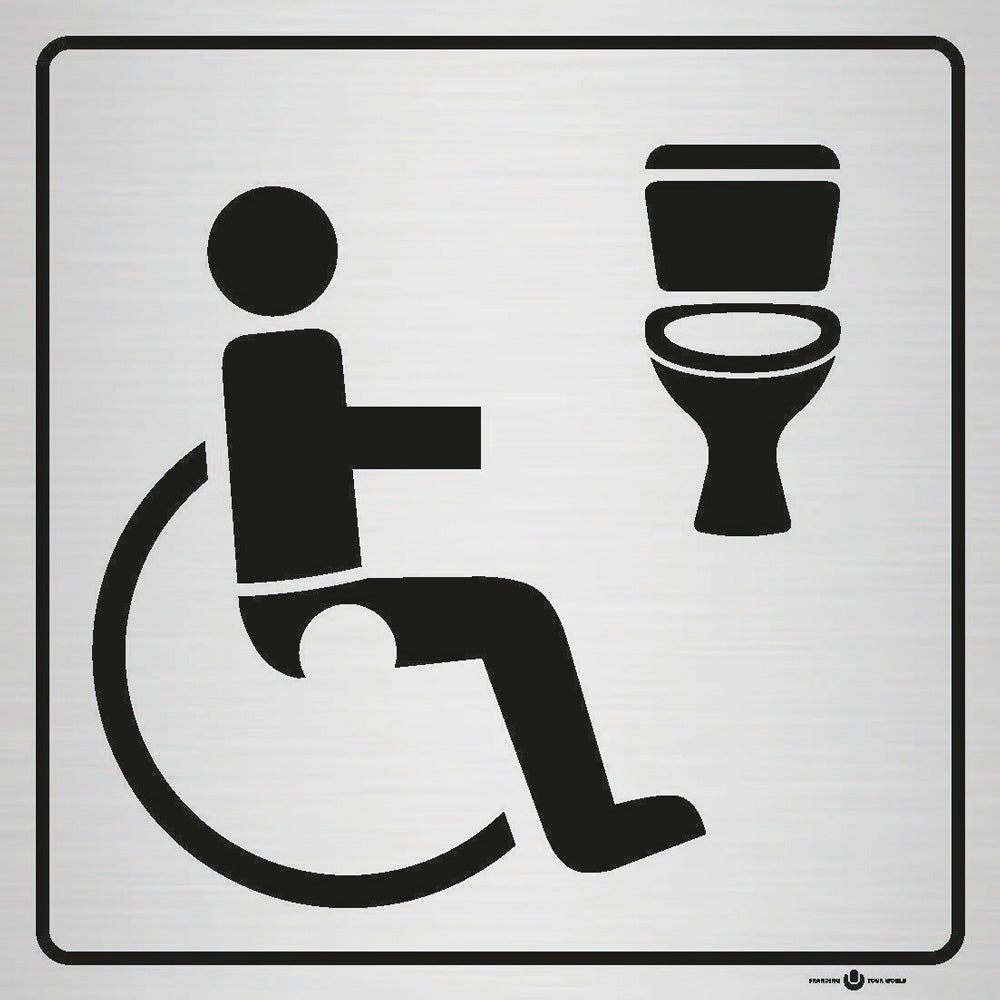 Informationsskylt Handikapptoalett 140x140 mm