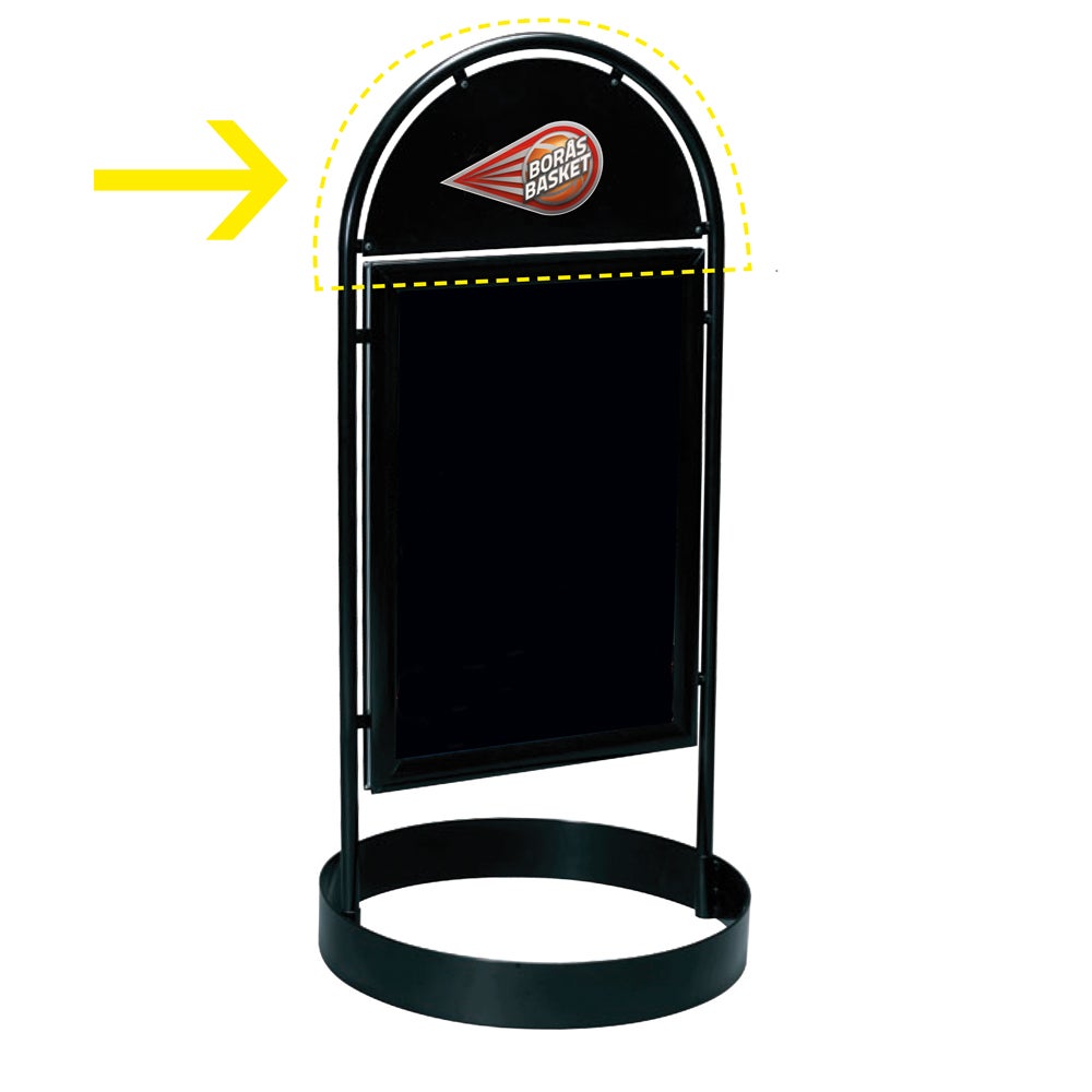 Vinyltext 1-4 färger, 2 st till Gatupratare rund fot 70x100 cm