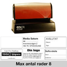 Stämpel 76x38 mm – Colop EOS 60, Blå