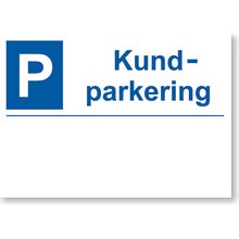 Parkeringsskylt Kundparkering 210x297 mm – Utan tryckt text/logo