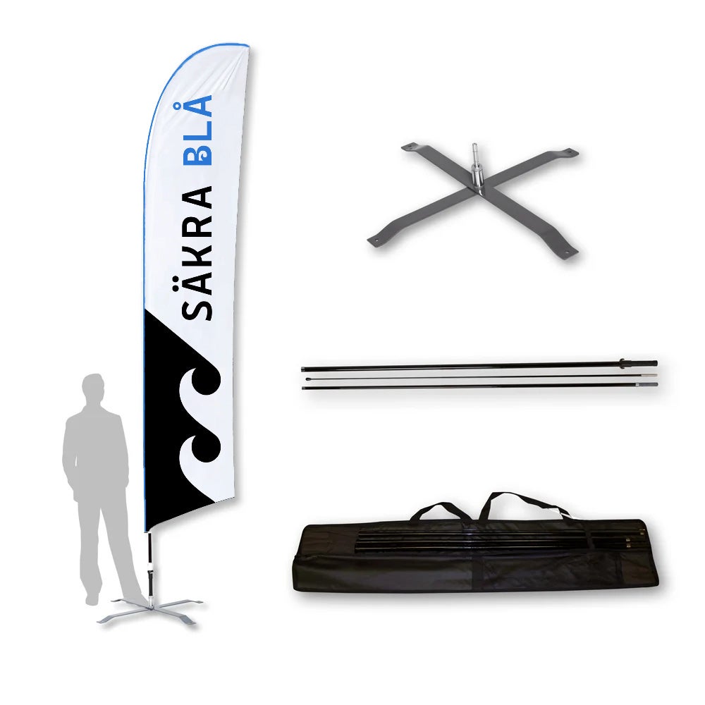 Paket Beachflagga Original 80x440 cm