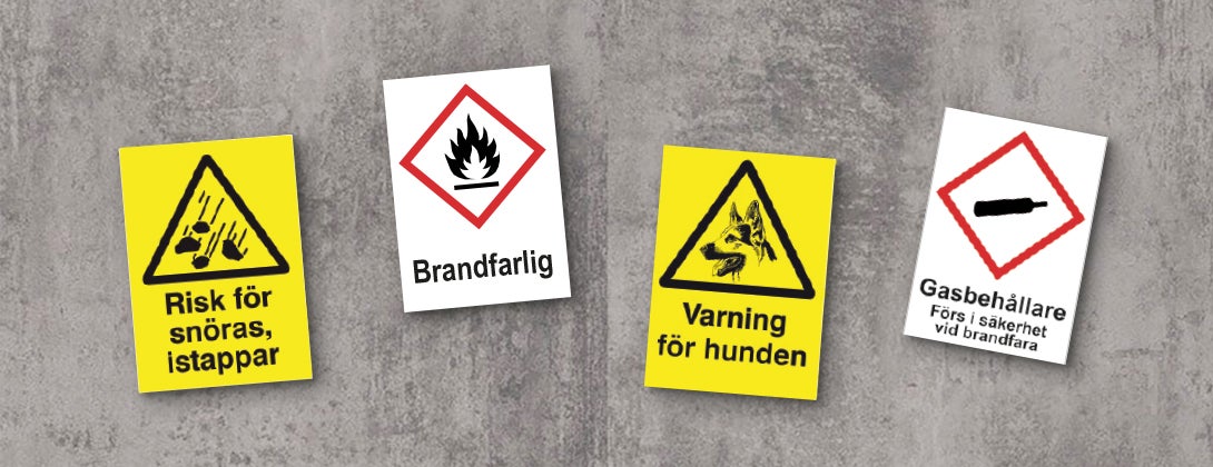 varningsskyltar