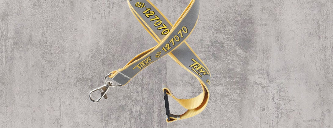 Logoband Polyester med tryckt reflex