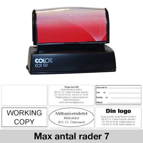 Stämpel 70x30 mm – Colop EOS 50, Röd