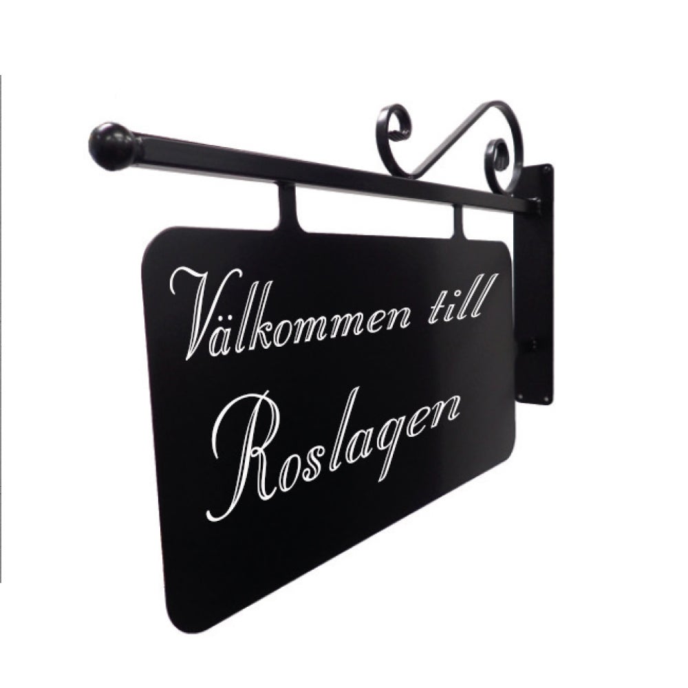 Smidesskylt 500x300 mm – Standard Rektangulär, Svart