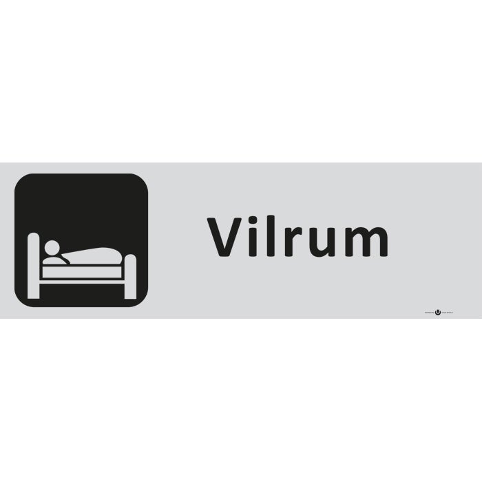 Informationsskylt Vilrum 225x80 mm
