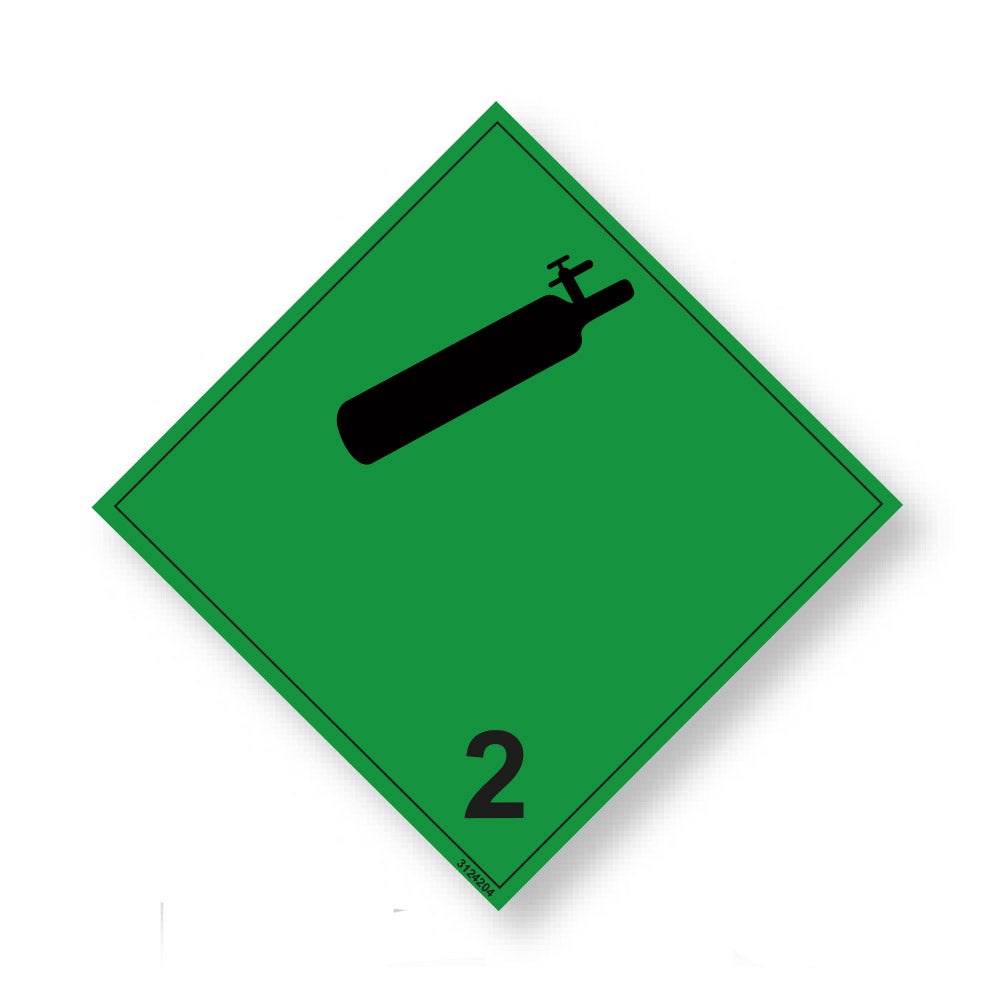 Kemisk risk dekal ADR Ej brandfarlig 100x100 mm – Dekal