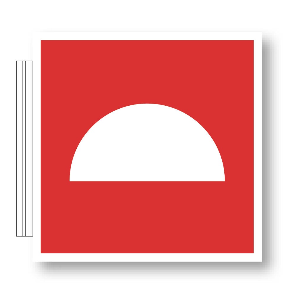 Flaggskylt Brandredskap 200x200 mm – Plast