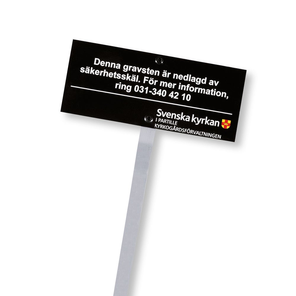 Skylt 20x340 mm – Aluminium, Färgtryck