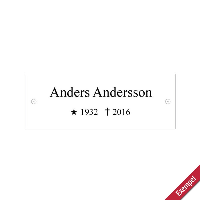 Bronsskylt 190x70 mm – Upphöjd gravyr