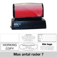 Stämpel 70x30 mm – Colop EOS 50, Blå