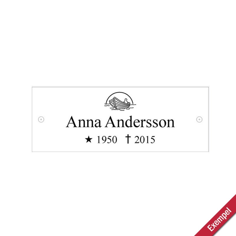 Bronsskylt 190x70 mm – Upphöjd gravyr