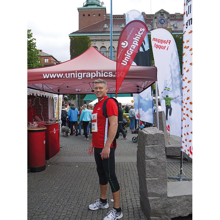 Ryggsäck med hållare och stång