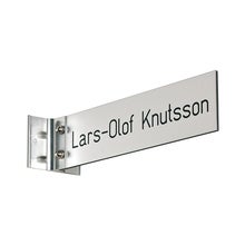 Flaggskylt 213x50 mm – Plan, Silver Plast