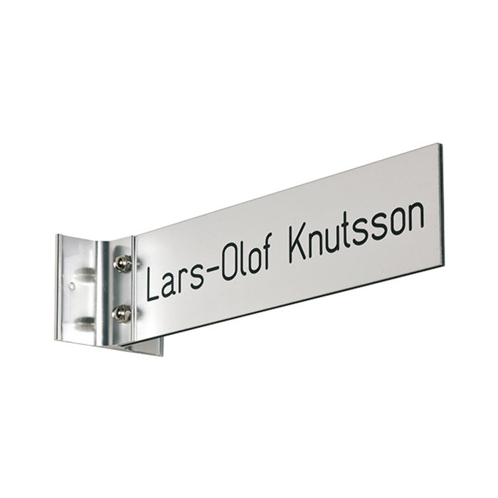 Flaggskylt 213x50 mm – Plan, Silver Plast