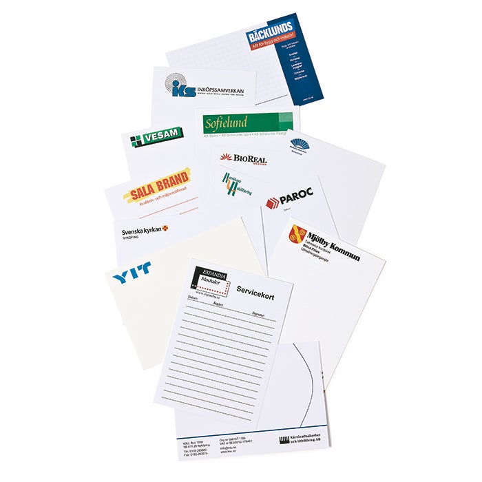 A6 Korrespondenskort med 4-färgstryck - 1 sida