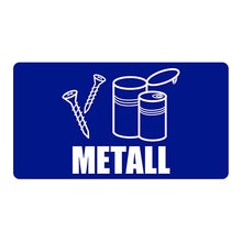 Återvinningsdekal Metall 180x100 mm