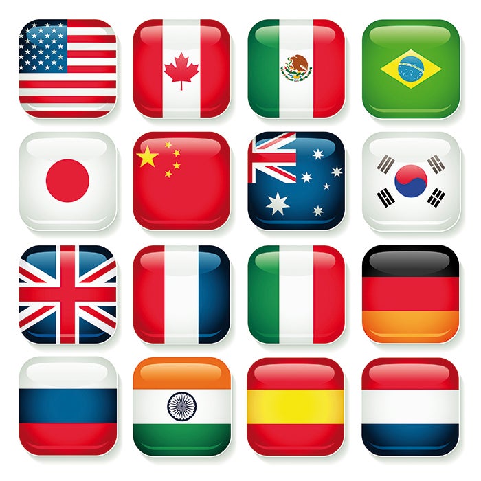 Bordsflagga 160x240 mm – övriga nationer