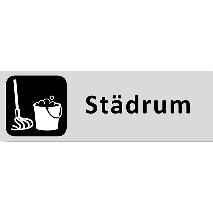 Informationsskylt Städrum 225x80 mm