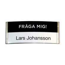 Namnbricka Atlantis svart - FRÅGA MIG!