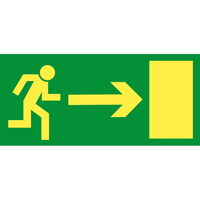 Nödskylt Höger 300x150 mm – Aluminium Efterlysande