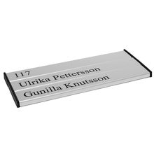 Dörrskylt 210x93 mm 3-rad – Plan