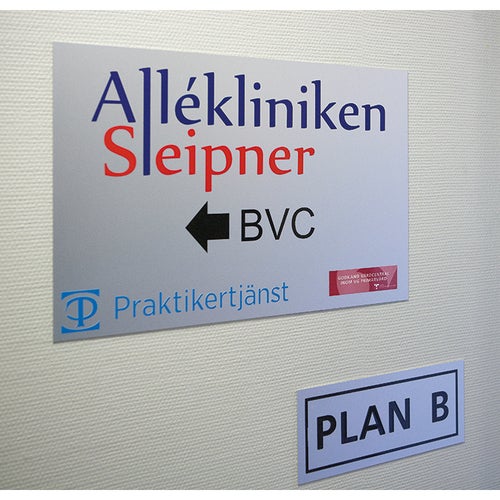 Aluminiumskylt matt borstad 1 mm