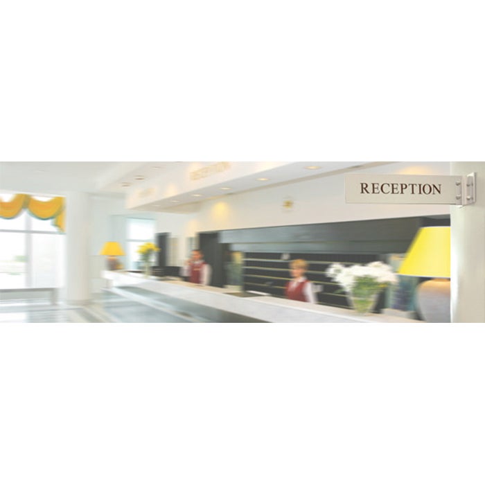 Flaggskylt 213x50 mm – Plan, Guld Plast