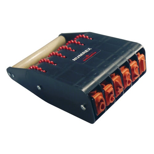 25 mm 6-bands Numrex gummibandstämpel