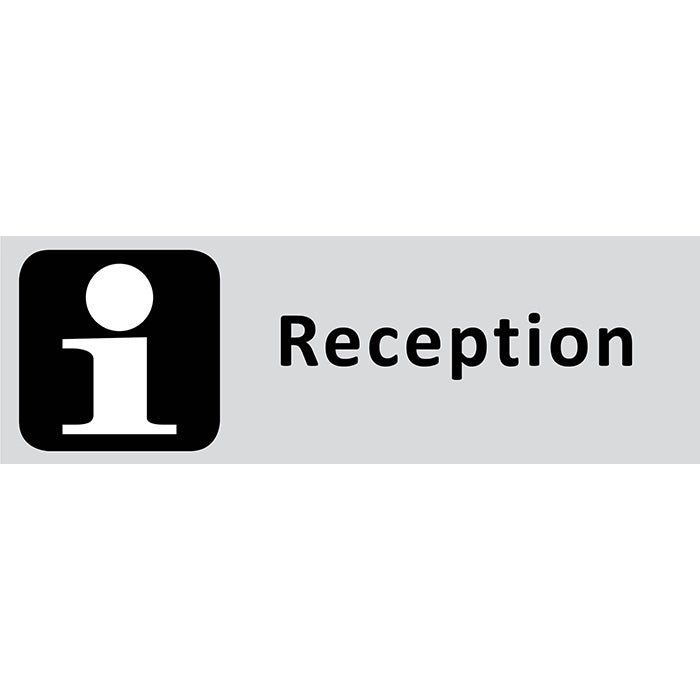 Informationsskylt Reception 225x80 mm