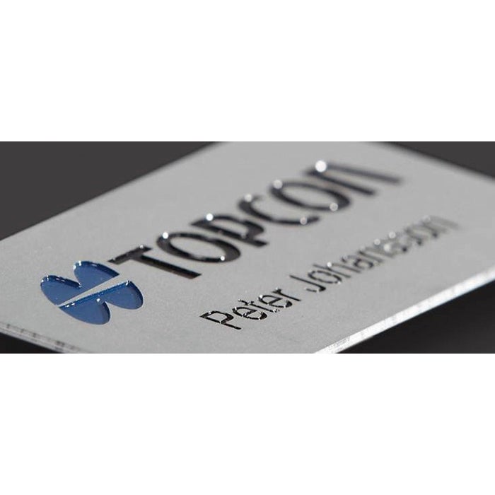 Graverad 2-Färgs metall Mässing Oval Namnbricka