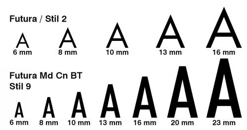 10 mm ribbade lösa typer