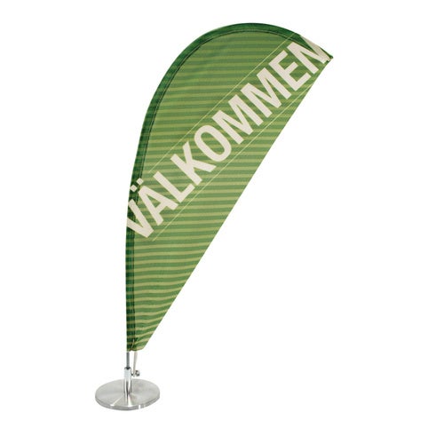 Mini Beach Sign Bordsflagga VÄLKOMMEN 160x415 mm exkl fot & stång