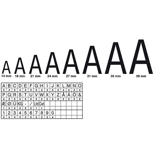 14 mm System 8 Versaler 18