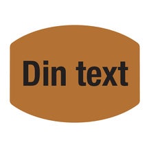 Plastskylt Classic Variabel – 75x56 mm, Koppar/Svart text