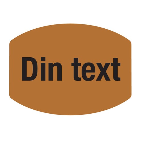 Plastskylt Classic Variabel – 75x56 mm, Koppar/Svart text