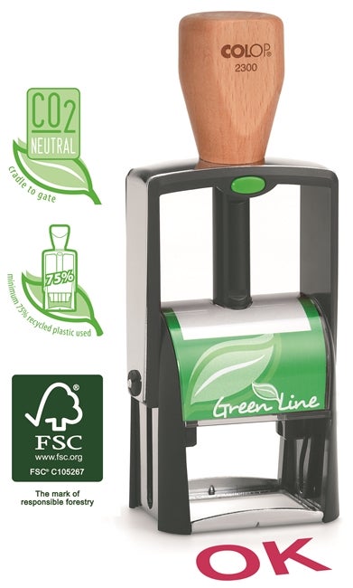 Stativstämpel 45x30 mm – Colop Green Line 2300, Blå